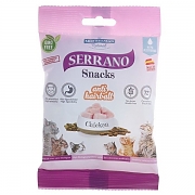 SERRANO Snacks для Кошек снеки Курица 50гр для ВЫВЕДЕНИЯ ШЕРСТИ.