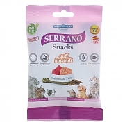 SERRANO Snacks для Кошек снеки Лосось и Тунец 50гр для ВЫВЕДЕНИЕ ШЕРСТИ.