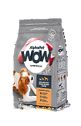 ALPHAPET WOW SUPERPREMIUM корм для взрослых собак мелких пород с индейкой и рисом 1,5кг